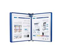 ADGCFKOP Présentoir de Catalogue, avec 5 Poches d'affichage, système de référence Mural, Pochettes universelles d'une capacité de 10 Feuilles, classeur d'affichage Mural(Blue)