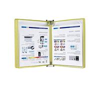 ADGCFKOP Présentoir de Catalogue, système de référence Mural à 5 Panneaux Double Face - Système d'affichage au Format Lettre A4 - Organisateur de référence d'une capacité de 10 Feuilles(Yellow)