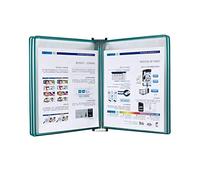 ADGCFKOP Présentoir de Catalogue, système de référence Mural à 5 Panneaux Double Face - Système d'affichage au Format Lettre A4 - Organisateur de référence d'une capacité de 10 Feuilles(Green)