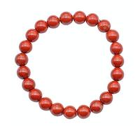 ADGJL Bracelet Homme Pierre Naturelle, 7 Chakra Pierre De Corail Naturel Perle Bracelet Rouge Bracelet Élastique Bijoux De Charme De Mode pour Hommes Femmes Couple De Noël Cadeau