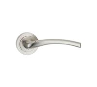 ADGO Agra Poignée intérieure arquée 120 mm Tige divisée ronde 50 mm de diamètre Poignée intérieure élégante en aluminium massif (satiné)