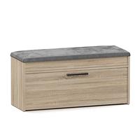 ADGO Armoire à Chaussures avec Assise Dimensions 35 cm x 100 cm 49 cm Élégante Armoire à Chaussures Assise avec Rangement pour Chaussures pour Couloir (chêne Sonoma)