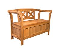 ADGO Banc de Jardin 2 en 1 Pratique en Bois d'épicéa Massif teinté Marron