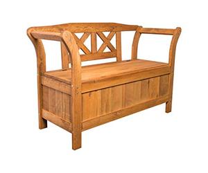 ADGO Banc de Jardin 2 en 1 Pratique en Bois d'épicéa Massif teinté Marron