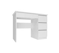 ADGO Bureau d'ordinateur avec 4 tiroirs - 51 x 98 x 76 cm - Table de Bureau - Classique - Design Simple - Rectangulaire - pour Un étudiant (livré en 2 Paquets) (Droit, Sonoma)