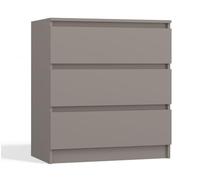 ADGO - Commode avec Tiroirs - Buffet de Salon Malwa - pour Chambre à Coucher, Chambre d’Enfant, Ado, Entrée - 3 Tiroirs Spacieux - Argile - 70x40x75cm