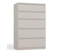 ADGO - Commode avec Tiroirs - Buffet de Salon Malwa - pour Chambre à Coucher, Chambre d’Enfant, Ado, Entrée - 5 Tiroirs Spacieux - Cachemire - 70x40x109,5cm