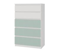 ADGO - Commode avec Tiroirs - Buffet Style Malwa Arteso pour Salon - 70 cm de Large, 75 cm de Haut - pour Chambre à Coucher, d’Enfant, Ado, Entrée - 5 Tiroirs Spacieux - Menthe