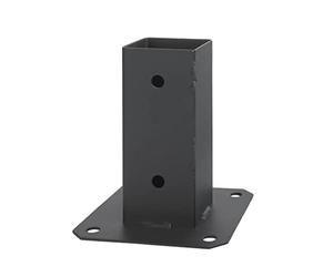 ADGO Douille à Visser en Graphite - 90 x 90 mm - Ancrage au Sol pour poteaux en Bois - Poteau en Bois carré - Douille de Sol - Support de clôture - Plaque de Sol - Ancrage galvanisé à Chaud