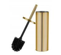 ADGO Ensemble Brosses de Toilette fermée Robuste au Look doré Universel Largeur : 97 mm Hauteur : 380 mm Acier, Plastique (Or)