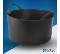 RED HOG Conteneur Seau Panier Flexible Multifonctionnel, pour Maison, Écurie, Jardin, Garage, Animal, Stockage, Transport, Lavage, Alimentation, Lavage, Capacité de Levage Jusqu'à 120kg, 14L Noir