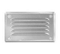 ADGO Grille d'aération - Grille extérieure Murale - Plat en métal avec Grille vissée - pour cheminée - avec Grille Anti-Insectes - Résistante à la Corrosion - Argenté (14 x 7, Acier Inoxydable), 14x7