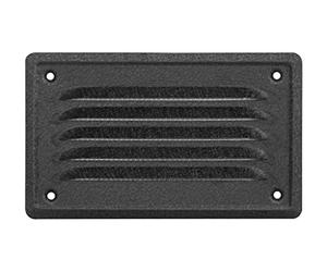 ADGO Grille d'aération murale - Grille extérieure plate en métal avec grille vissée - Pour cheminée - Avec moustiquaire - 14 x 7 - Graphite foncé