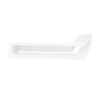 ADGO - Grille D'aération pour Cheminée, Rectangulaire, Grille D'évacuation d'Air pour Poêle, Grille de Cheminée - Angle D'aération pour Cheminée, Entrée d'Air Dissimulée - 60x40x10cm, À Droite, Blanc