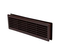 ADGO, Grille D'aération Pour Porte, Grille D'aération Pour Porte de WC, Maison et Cuisine, Salle de Bain Avec Grille de Protection, Idéale Pour Les Salles de Bain - 11,5x43cm, Marron