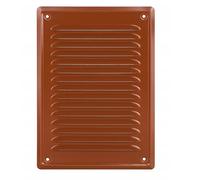 ADGO, Grille D'aération Rectangulaire, Grille Métallique Pour Maison et Cuisine Avec Grille de Protection, à Visser - Commerciaux et Industriels - 20×30cm, Rouge Brique