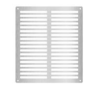ADGO Grille Tubond 3 mm en aluminium composite argenté brossé résistant aux intempéries Installation extérieure ou intérieure Dimensions extérieures : 30 x 45 cm Dimensions intérieures : 26 x 41 cm