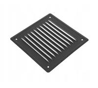 ADGO - Grille Ventilation, Aération, Rectangulaire 20x20 cm - Métal Plat avec Grille Fine - Extérieure à Visser - Empêche l’Entrée de la Pluie et de la Neige - Acier Inoxydable - Grise Mate