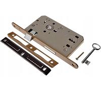 ADGO Jania Serrure à Mortaiser pour Porte à Clé 72/55 mm, Serrure Universelle avec un Levier pour Chaque Type de Porte, Mécanisme de Verrouillage Simple, Universelle, Gauche, 1 pièce