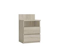 ADGO Malwa - M1 - Table de chevet avec 2 tiroirs et 1 étagère - Table de chevet - Table d'appoint pour chambre à coucher, salon, chambre d'enfant, à placer à côté du lit (chêne Sonoma)