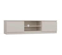 ADGO - Meuble TV 140 cm avec Portes, Commode TV, Buffet Bas avec Deux étagères, Passe-Câbles, Rangement pour équipement Audio et Vidéo - 40 x 140 x 36 cm - Couleur Kaschmir