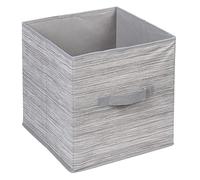ADGO Miami Boîte Pliante avec Poignée, Boîte en Tissu, Boîte à Lumière, Boîte de Rangement et Boîte d'organisation, Boîte à Vêtements, Tissu, Beige (31 x 31 x 31 cm, sans Couvercle)