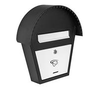 ADGO Modern Black & White Edition Boîte aux Lettres élégante 380 x 340 x 75 mm Montée au Mur Étanche Acier galvanisé Serrure Yale 2 clés (BW-5)