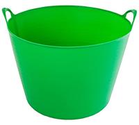 ADGO Panier de rangement multi-usages, panier à linge, panier à jouets, rangement pour animaux en peluche, sac à feuilles de 42 L, vert, pliable, avec poignée