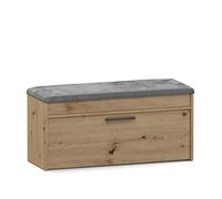 ADGO Parma Armoire à Chaussures avec Assise Dimensions 35 cm x 100 cm 49 cm Élégante Armoire à Chaussures Assise avec Rangement pour Chaussures pour Couloir (chêne Artisan)