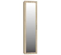 ADGO Penderie avec Miroir, penderie pour Couloir, Espace pour Suspendre vêtements, 2 étagères, vestiaire Compact pour entrée (Sonoma)