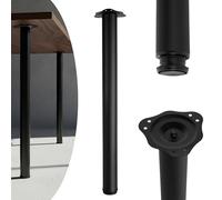 Pied De Meuble, Réglable En Hauteur - Pour La Stabilisation De Tables, Bureaux, 71cm 1pc Acier Noir, ADGO