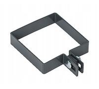 ADGO Pince de poteau de panneau - Première fixation de poteaux - Pinces de clôture - Fixation de panneaux et de poteaux - Fixation de grillage - Support de clôture - Graphite (60 x 60 mm)