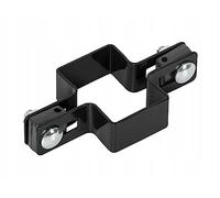 ADGO Pince de Poteau pour Panneaux réversible 40 x 60 mm - Montage de poteaux - Fixation de Panneaux et de poteaux - Grille de Montage - Support de clôture (Noir)