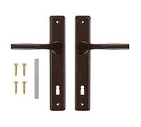 ADGO Poignée de Porte - Poignée de Porte - Poignée de Porte d'entrée - Set de poignées de Porte intérieures - Serrure à clé 72 poignées de Porte - Garniture de Plaque Longue - Poignée avec Trou de