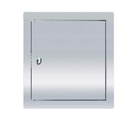 ADGO Porte de Révision, Acier Inoxydable, Avec un Loquet, 30 x 30 cm, Métal Argenté, pour Masquer le Boîtier, Trous Dans le Mur, 1 pièce