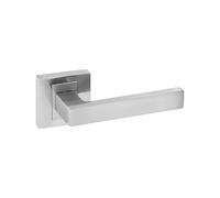 ADGO Qubik II Élégante poignée d'intérieur - 123 mm - Panneau divisé de 55 x 55 mm - Poignée intérieure élégante - Plaque carrée en aluminium (satiné)