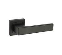 ADGO Samaria - Poignée intérieure droite et élégante - 130 mm - Tige 52 x 52 mm - Poignée intérieure élégante - Poignée fiable sur rosace carrée - Noir