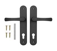 ADGO Set de poignée de porte 90 - Poignée de porte gauche et droite - Poignée de porte en aluminium et acier galvanisé