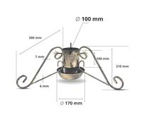 ADGO, Support pour Sapin de Noël - Support Métallique pour Sapin de Noël, Support Stable pour Sapin de Noël - Résistant à La Corrosion - Prêt à l'emploi sans Montage - Grand 100mm, Or