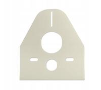 ADGO Tapis d'insonorisation pour cuvette de WC ou bidet en mousse scellée suspendue côté coupé Beige (1)