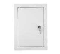 ADGO - Trappe de Visite 15 x 30, Porte de Visite, Trappe de Service pour Inspection et Recouvrement, Métal, Montage Horizontal et Vertical - Blanc, avec serrure
