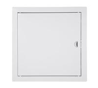 ADGO - Trappe de Visite 50x50, Porte de Visite, Trappe de Service pour Inspection et Recouvrement, Métal, Montage Horizontal et Vertical - Blanc, avec fermeture à cliquet