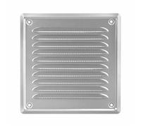 ADGOGrille d'aération rectangulaire 14x14 cm - Grille extérieure - Vétiver métallique - Grillage pour moustiquaire - Grille murale en filet