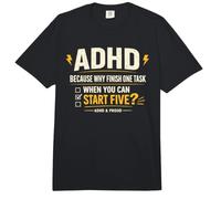 ADHD Because Why Finish One Task When You Can Start Five Comfort Colors Adult Heavyweight T-Shirt