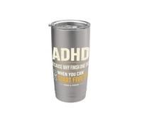 ADHD Because Why Finish One Task When You Can Start Five Gobelet isotherme en acier inoxydable double paroi