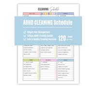 ADHD Cleaning Schedule: Home Cleaning Planner for ADHD - Simple Daily & Weekly Checklist to Stay Organized