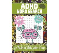 ADHD Word Search Puzzle Book: 50+ Word Finds with Easy to Read Print About Attention, Fidgeting, Focus, and more