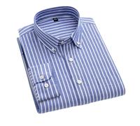 Adhdyuud, Chemise pour homme en 100% coton Oxford, printanière, décontractée, pour le bureau, coupe régulière, à manches longues, 5X-Large