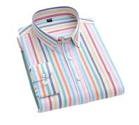 Adhdyuud, Chemise pour homme en 100% coton Oxford, printanière, décontractée, pour le bureau, coupe régulière, à manches longues, 5X-Large