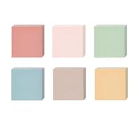 Adheive Note Lot de 100 blocs-notes colorés non lignés 7,6 x 7,6 cm avec adhésif à base d'eau